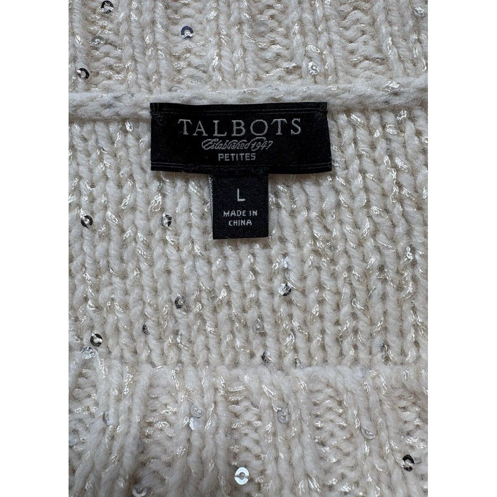 Talbots Wool Blend Sequin Sweater Cozy Women's La… - image 4